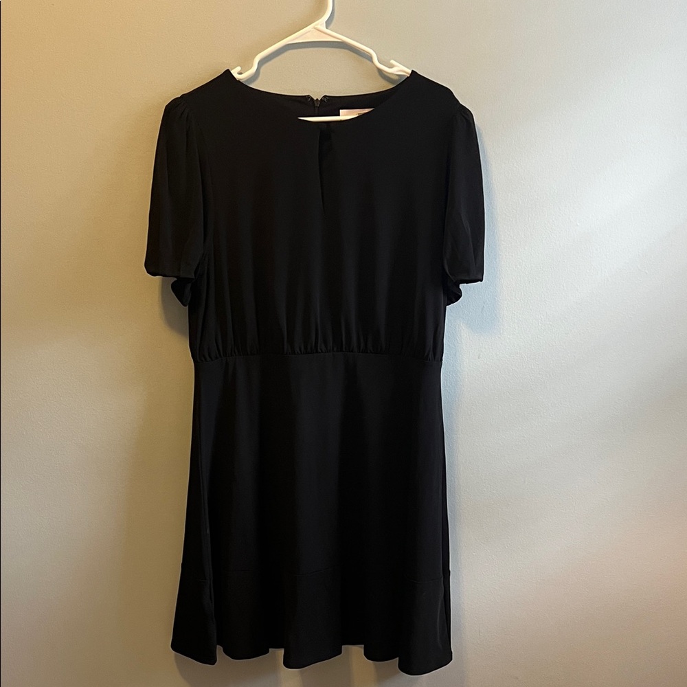 LOFT Black Midi Dress
